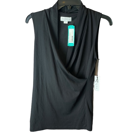 Velvet by Graham & Spencer Tops - NWT Velvet Graham & Spencer Adelise Black Wrap Top M